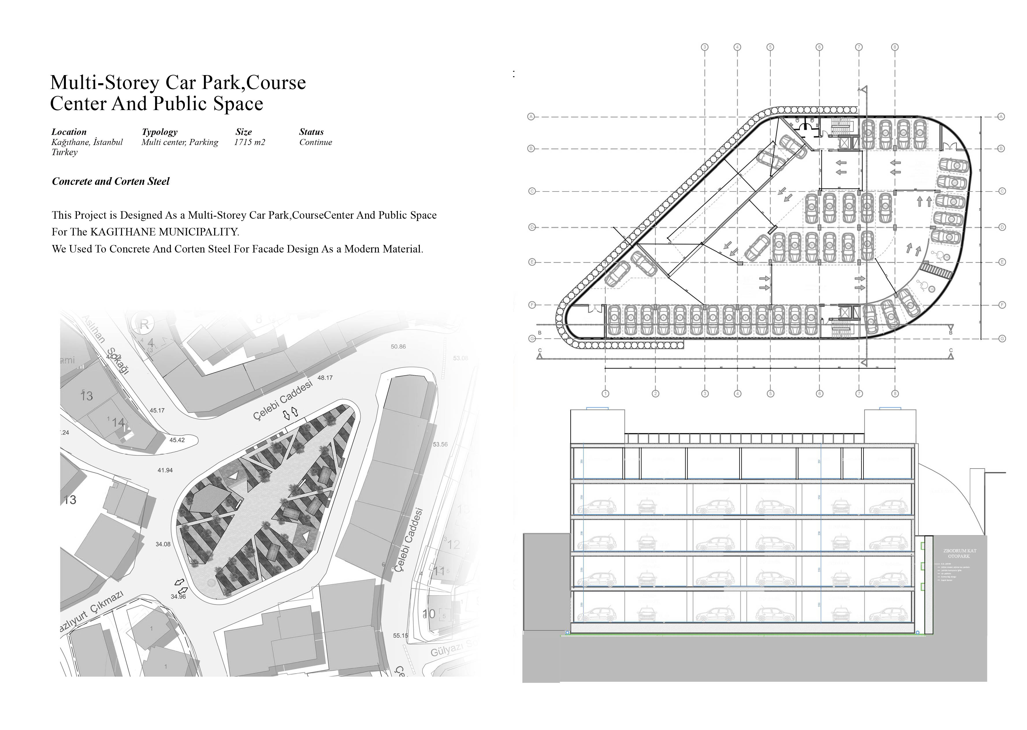 Block Arte | Public space & Parking ,Istanbul Kağıthane Mun.